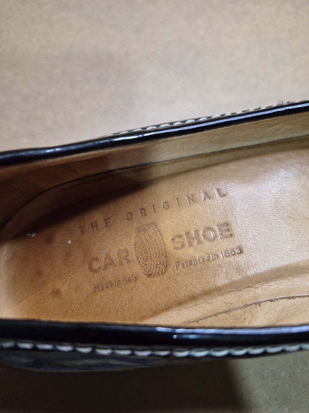 The Original Car Shoe Black Patent Pointed-Toe Kitten Heels with Bow - Picture 6 of 11